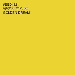 #EBD432 - Golden Dream Color Image